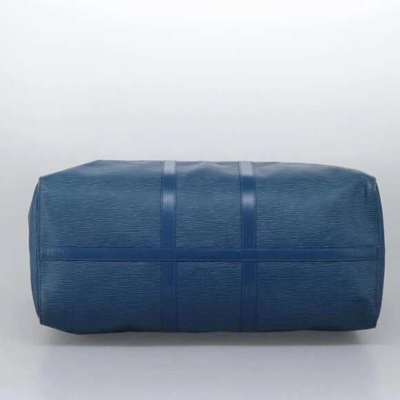 LOUIS VUITTON Epi Keepall 55 Boston Bag Toledo Blue M42955 LV Auth BD1153 - Picture 7 of 16